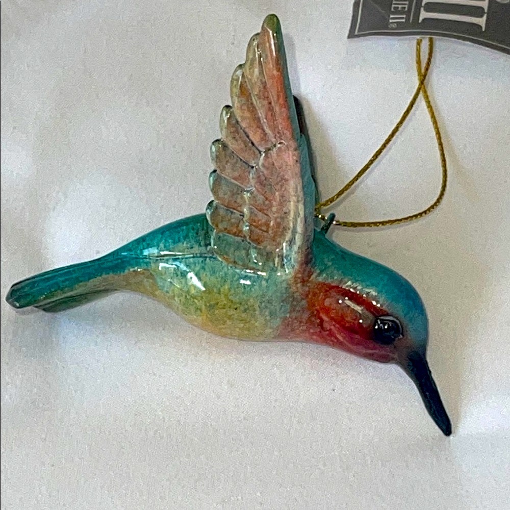 Blue and Green Bird with Vibrant Colors ornament - Picture 2 of 4